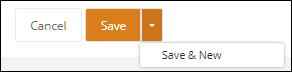 Save button drop-down open to the Save & New option, next to the Cancel button