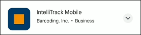 IntelliTrack Mobile by Barcoding, Inc. search result with its blue and orange square icon