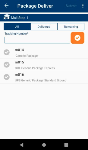 Packages at a Mail Stop