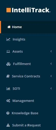 Main menu with the new Submit a Request option