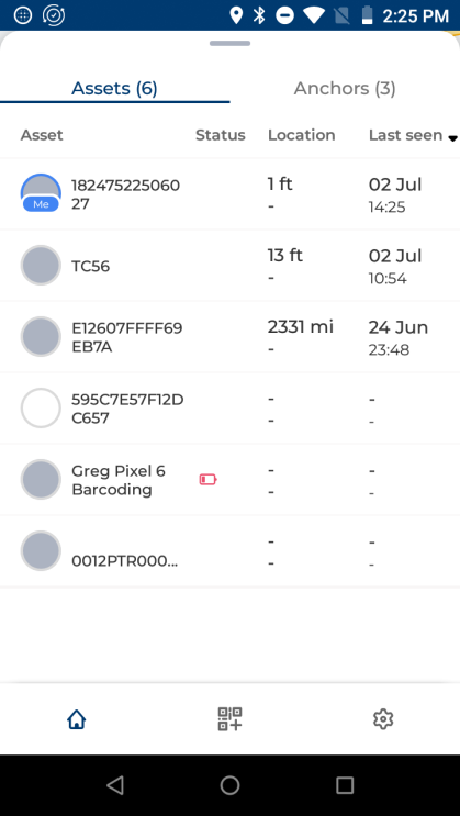 VeriMy Locate asset list